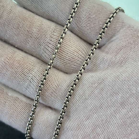 David Yurman 925 & 18k Gold 11mm Albion Pendant Necklace with Black Onyx 16" - Picture 9 of 11